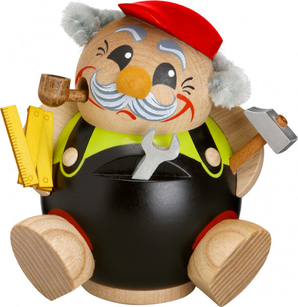 Seiffener Volkskunst eG - Kugelräucherfigur Heimwerker 11 cm