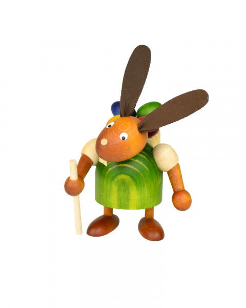 Drechslerei Martin - Hase mit Eikiepe grün, klein
