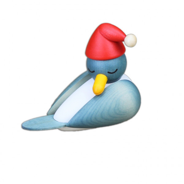 Drechslerei Martin - Weihnachtsmöwe schlafend, hellblau