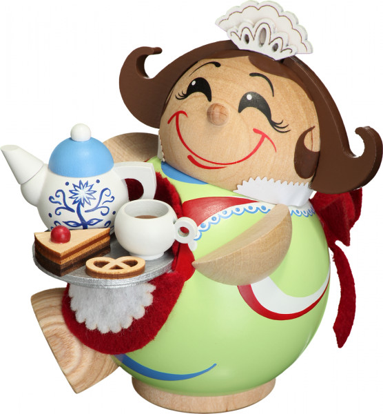Seiffener Volkskunst eG - Kugelräucherfigur Schokoladenmädchen 11 cm