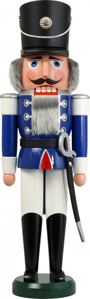 Seiffener Volkskunst eG - Nussknacker Husar blau 60 cm