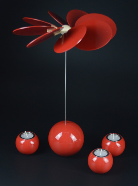 Rauta Edition FG - moderne Kugelpyramide -Sphaera- rot