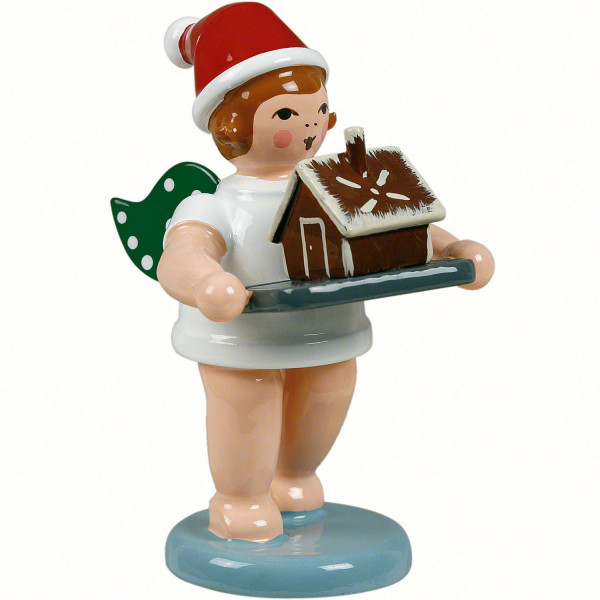 Ellmann - Weihnachtsengel mit Pfefferkuchenhaus mit Mütze