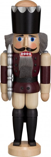 Seiffener Volkskunst eG - Nussknacker König Esche lasiert aubergine 29 cm