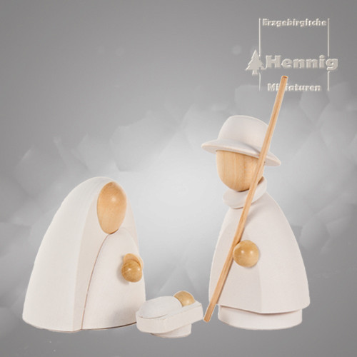 Hennig Figuren - Heilige Familie modern groß natur/weiss