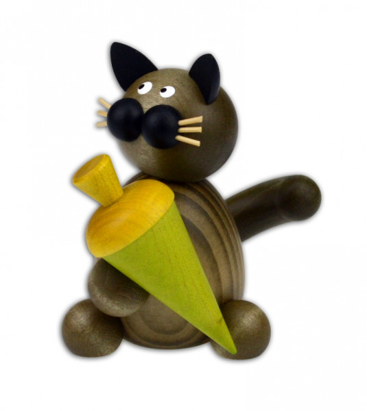 Drechslerei Martin - Kater Karli mit schultüte 7 cm