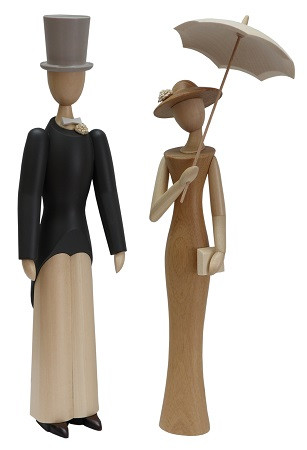 Kollektion Sternkopf - Jahresfiguren Mann &amp; Frau &quot;Wilhelm und Hermine&quot; 29 cm