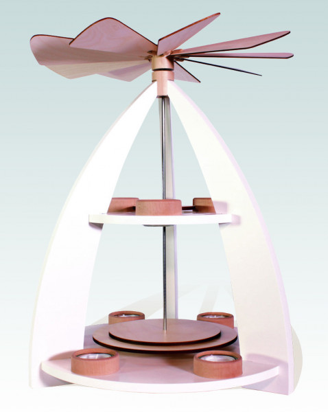 Rauta Edition FG - 2-stöckige Pyramide modernes Design-weiß unbestückt