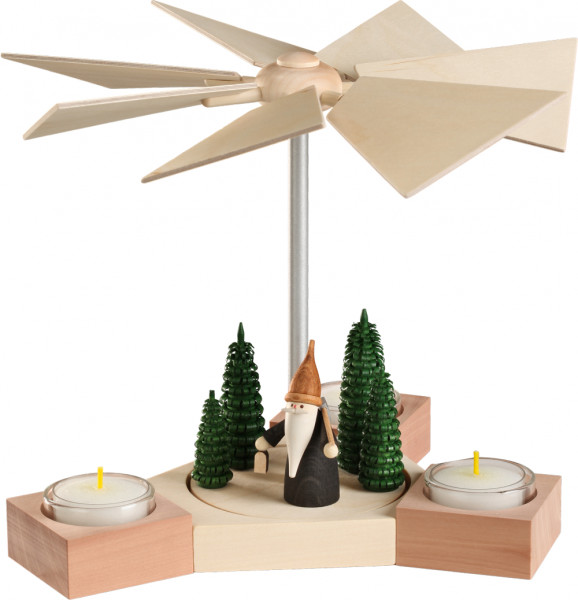 Seiffener Volkskunst eG - Pyramide Hexagonum Bergwichtel 20 cm