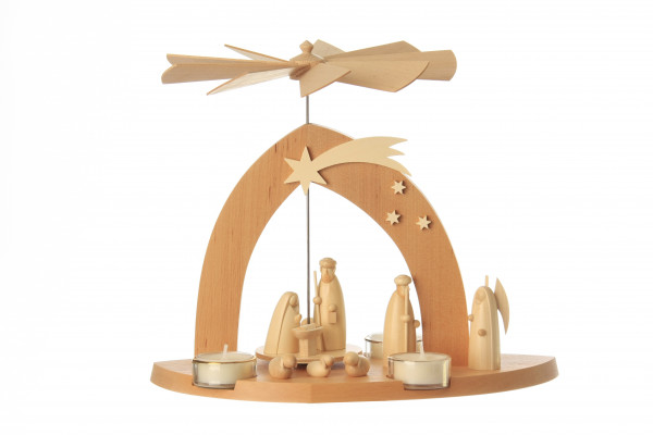 Schalling - Pyramide Christi Geburt mit Hirte, natur