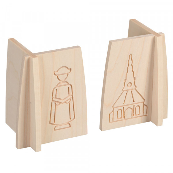 Frank Weber - Schwibbogenunterbau Kurrende &amp; Seiffener Kiche 11.5 cm