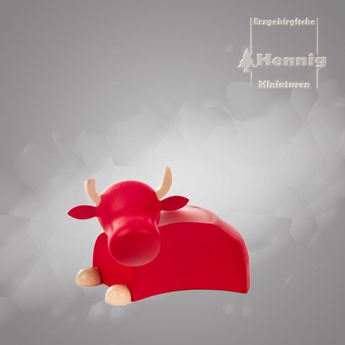 Hennig Figuren - Ochse modern groß natur/rot
