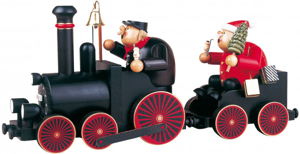 KWO - Räuchermann Lokführer mit Eisenbahn, 2 tlg.