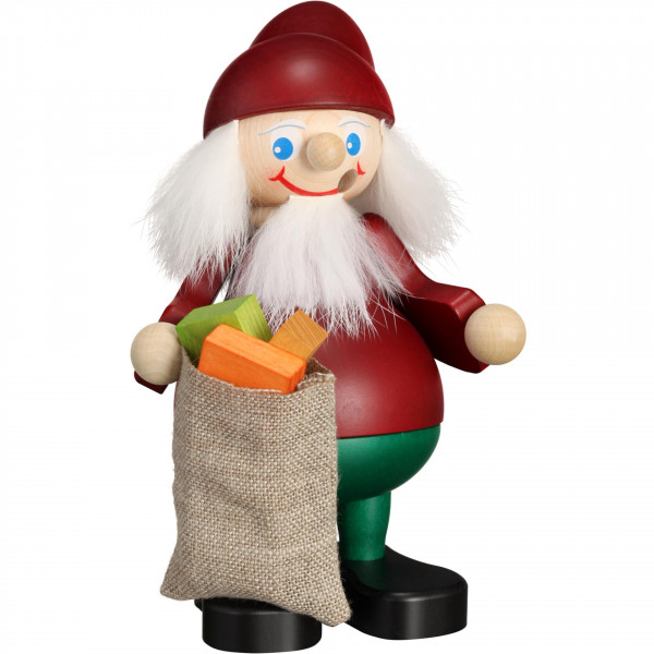 Seiffener Volkskunst eG - Räuchermann Weihnachtsheinzel mit Sack