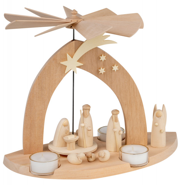 Schalling - Pyramide Christi Geburt mit Hirte, natur