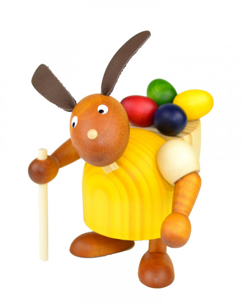 Drechslerei Martin - Hase mit Eierkiepe gelb