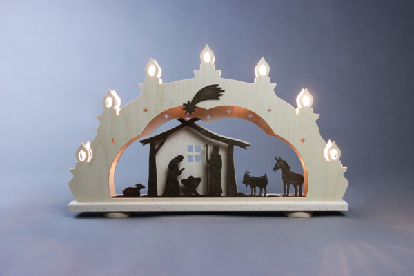 Weigla - Lichterbogen 7 flg. Rustikal "Christi Geburt"