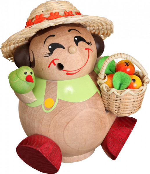 Seiffener Volkskunst eG - Kugelräucherfigur Gärtnerin 11 cm