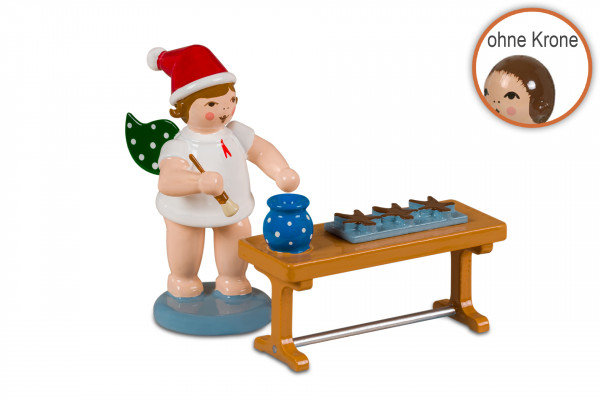Ellmann - Weihnachtsengel mit Lebkuchen am Tisch ohne Krone