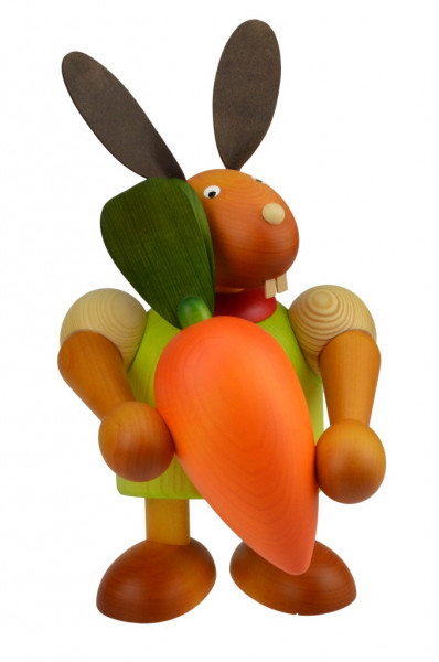 Drechslerei Martin - Hase mit Möhre grün, groß maxi