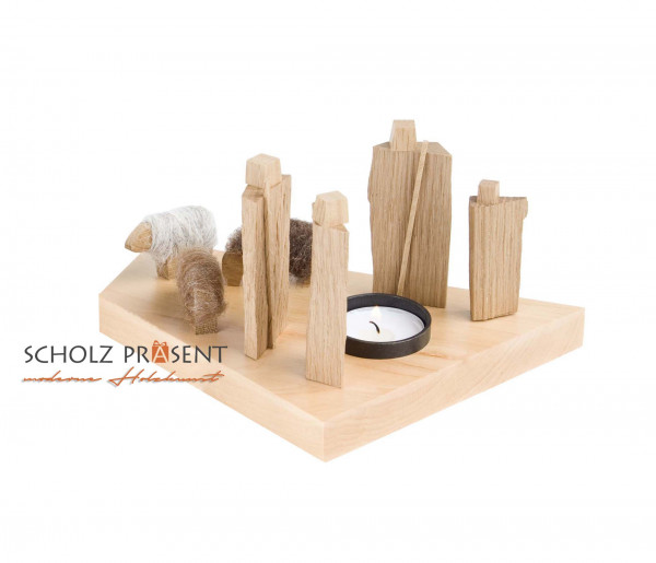 Kneisz Design - Krippe Magdalena Hirtengruppe klein am Feuer