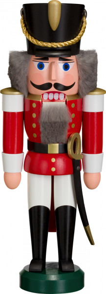 Seiffener Volkskunst eG - Nussknacker Husar rot 28 cm