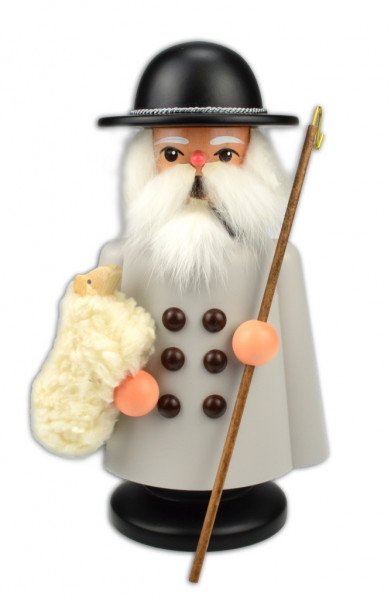 Gahlenz - Räuchermännchen Schäfer mit Schaf in der Hand, lackiert