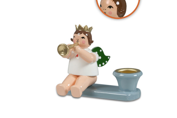 Ellmann - Engel sitzend mit Spielzeugkiste ohne Krone