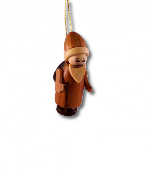 Spielwarenmacher Günther - Baumbehang Miniatur Weihnachtsmann natur 4 cm