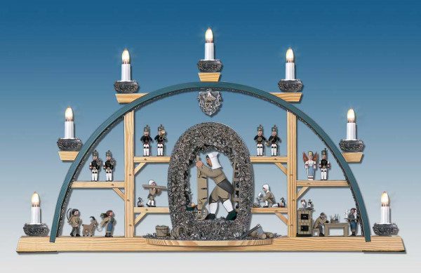 Klaus Kolbe - Schwibbogen Hauer mit Karre