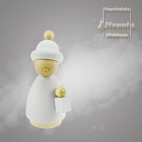 Hennig Figuren - Kurrendekind mit Laterne modern weiss-natur