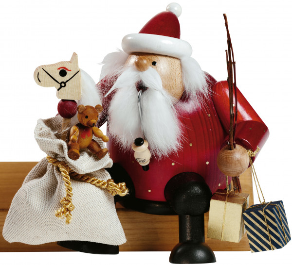 KWO - Räuchermann Kantenhocker-Weihnachtsmann