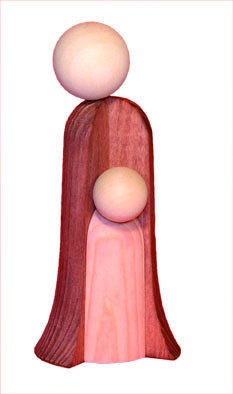 Ulmik - Figur -Geborgenheit- gebeizt