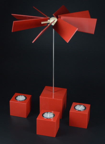 Rauta Edition FG - moderne Würfelpyramide -Alea- rot