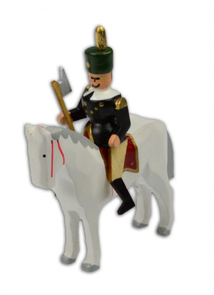 Wolfgang Braun - Miniatur Berghauptmann auf weißem Pferd