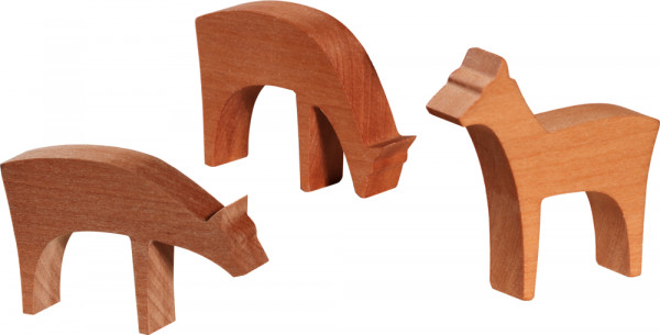 Seiffener Volkskunst eG - Miniaturen Rehe 3-teilig 4 cm