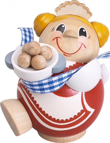 Seiffener Volkskunst eG - Kugelräucherfigur Kloßfrau 11 cm