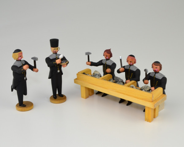 Walter Werner - Scheidebank - 5 Bergleute + 1 Tisch