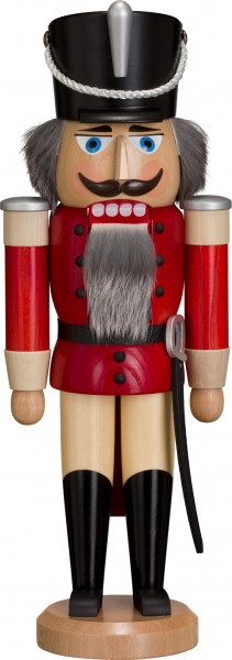 Seiffener Volkskunst eG - Nussknacker Husar Esche lasiert rot 37 cm