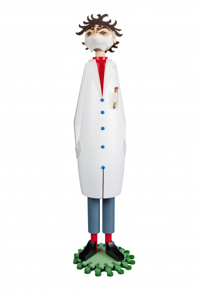 Spielwarenmacher Günther - Räuchermann Virologe XXL 43 cm