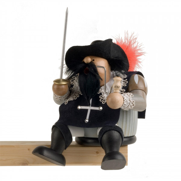 KWO - Räuchermann Kantenhocker Musketier "Athos"
