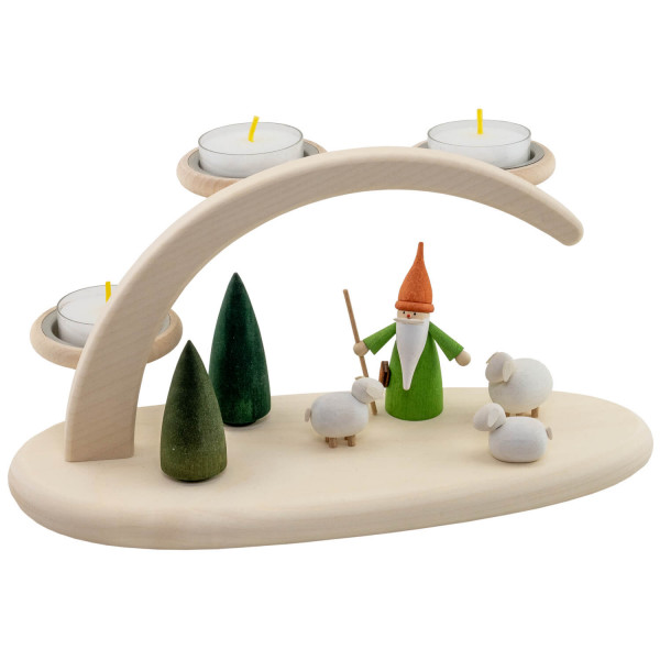 Seiffener Volkskunst eG - Leuchterbogen Schäferwichtel 13 cm