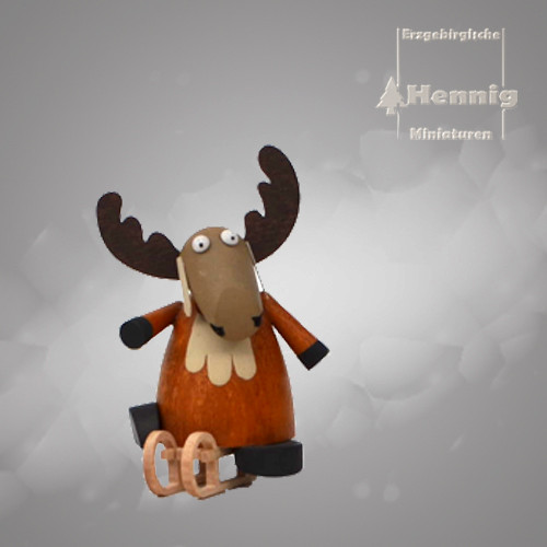 Hennig Figuren - Elch mit Schlitten