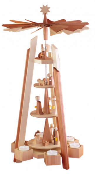 Ulmik - MODERN LINE Pyramide Geburt 4-st. Natur