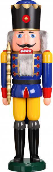 Seiffener Volkskunst eG - Nussknacker König blau 60 cm