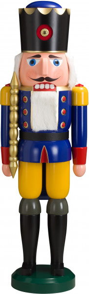 Seiffener Volkskunst eG - Nussknacker König blau 100 cm
