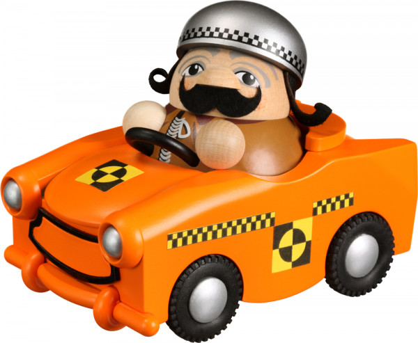 Seiffener Volkskunst eG - Kugelräucherfigur Crashtest Trabi, 11cm