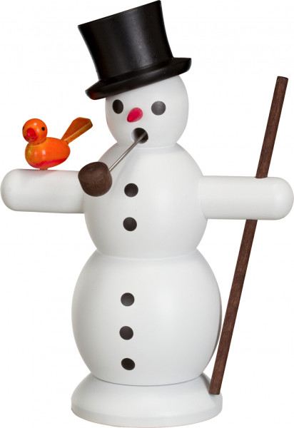Seiffener Volkskunst eG - Räuchermann Schneemann, 16 cm