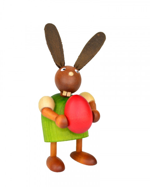 Drechslerei Martin - Hase mit Ei grün, klein