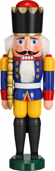 Seiffener Volkskunst eG - Nussknacker König blau 29 cm